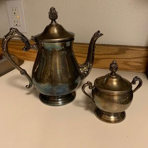 Silver Teapot with Sugar bowl